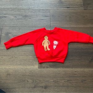 Vintage baby/toddler Gingerbread man Christmas sweater/sweatshirt 2T